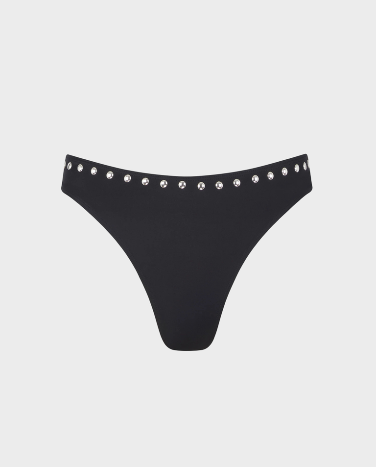 Czarny dół od bikini z ćwiekami - Image #0