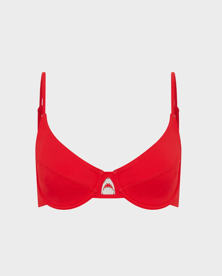 Czerwona góra od bikini bralette - Image #0