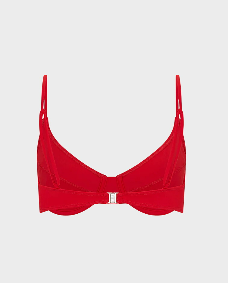 Czerwona góra od bikini bralette - Image #1