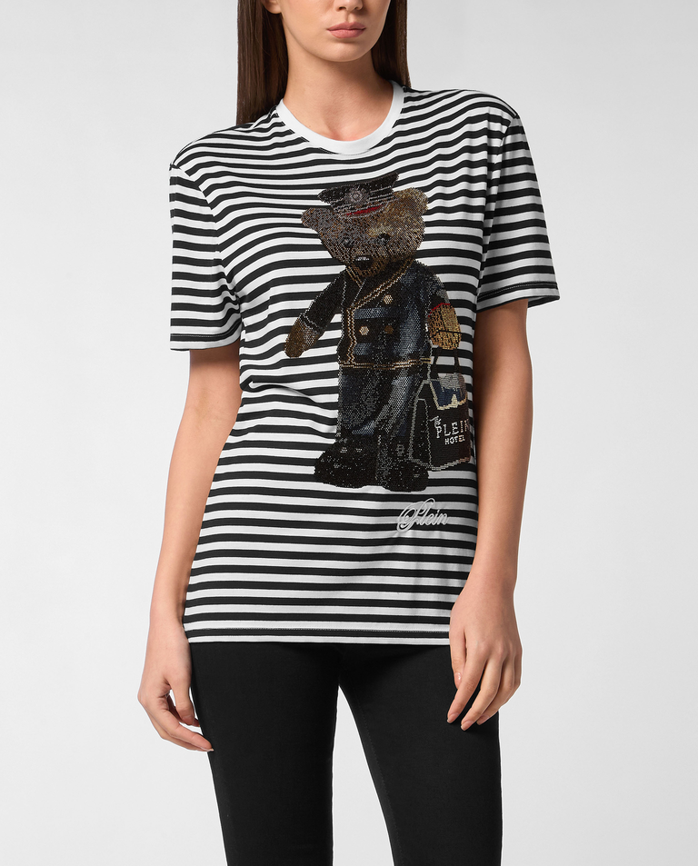 T-shirt w paski Teddy - Image #0