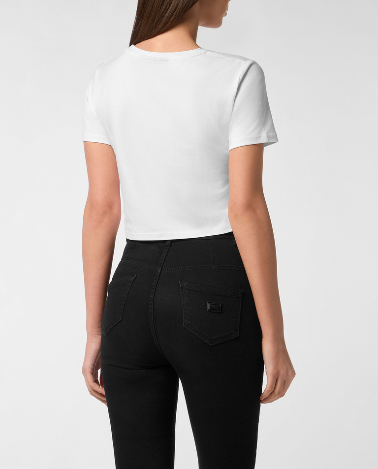 Biały crop top Sexy Pure - Image #1