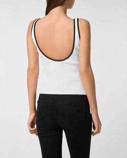 Biały tank Top Hexagon - Image #1