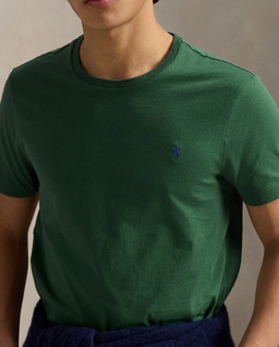 Zielona bawełniana koszulka Slim Fit - Image #4