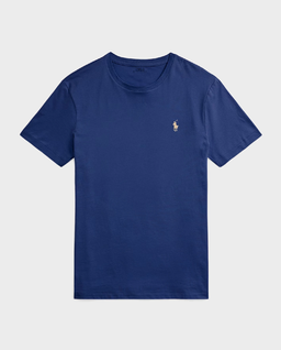 Granatowa bawełniana koszulka Slim Fit - Image #1