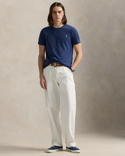 Granatowa bawełniana koszulka Slim Fit - Image #2