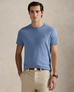 Niebieski t-shirt Custom Slim Fit - Image #0