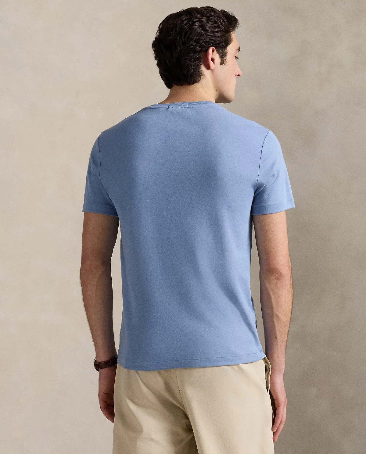 Niebieski t-shirt Custom Slim Fit - Image #3