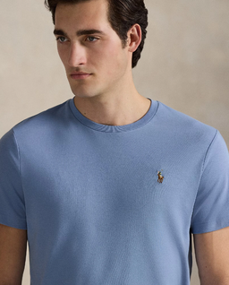 Niebieski t-shirt Custom Slim Fit - Image #4
