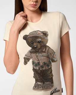 Beżowa koszulka Teddy Beach - Image #3