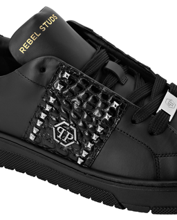 Czarne sneakersy Low Top Rebel Studs - Image #2