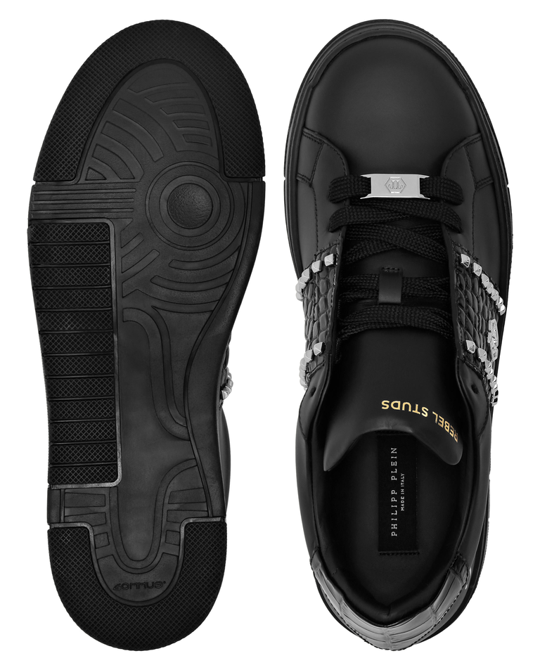 Czarne sneakersy Low Top Rebel Studs - Image #3