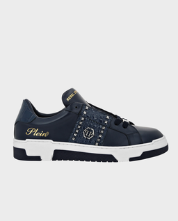 Granatowe sneakersy Low Top Rebel Studs - Image #0
