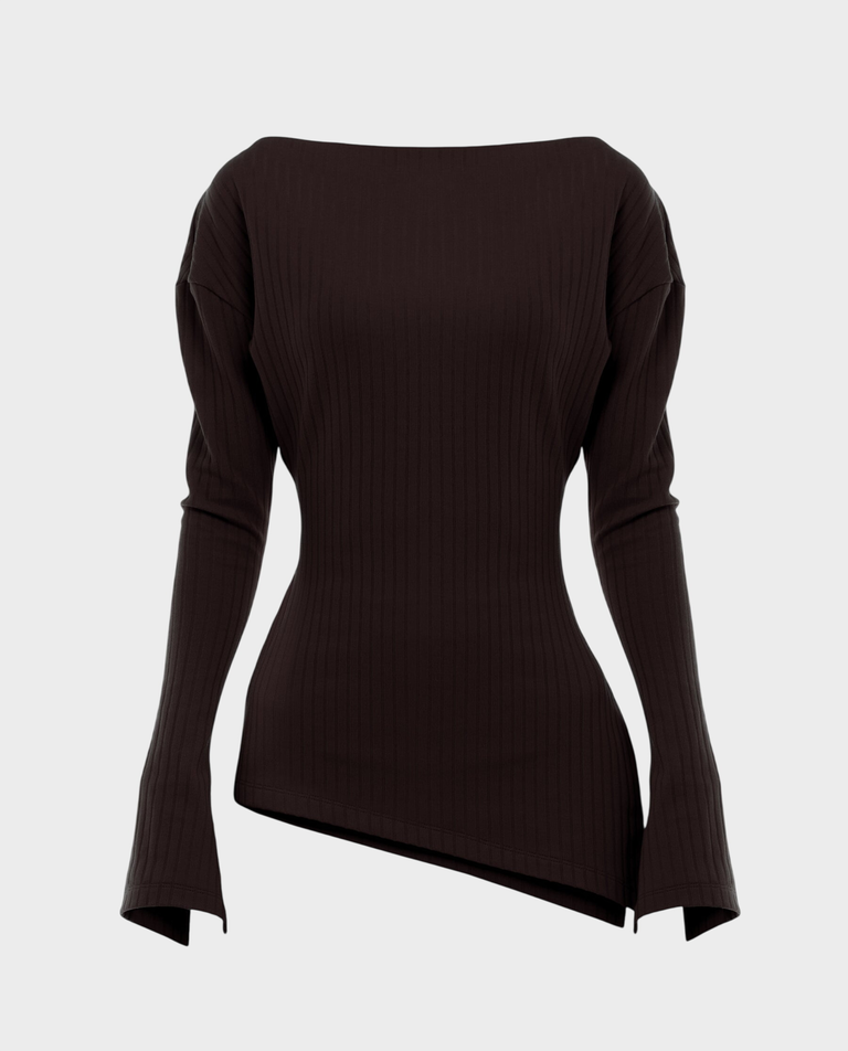 Prążkowany top SASHA CHOCOLATE