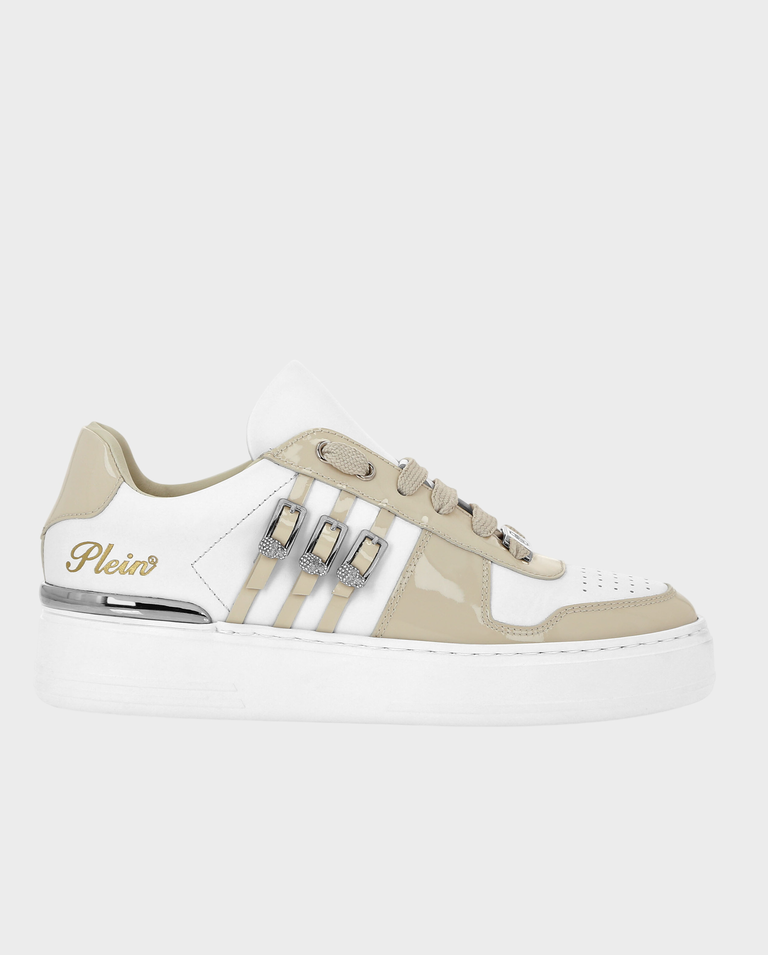 Beżowe sneakersy Low Top Skull - Image #0