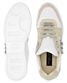 Beżowe sneakersy Low Top Skull - Image #3