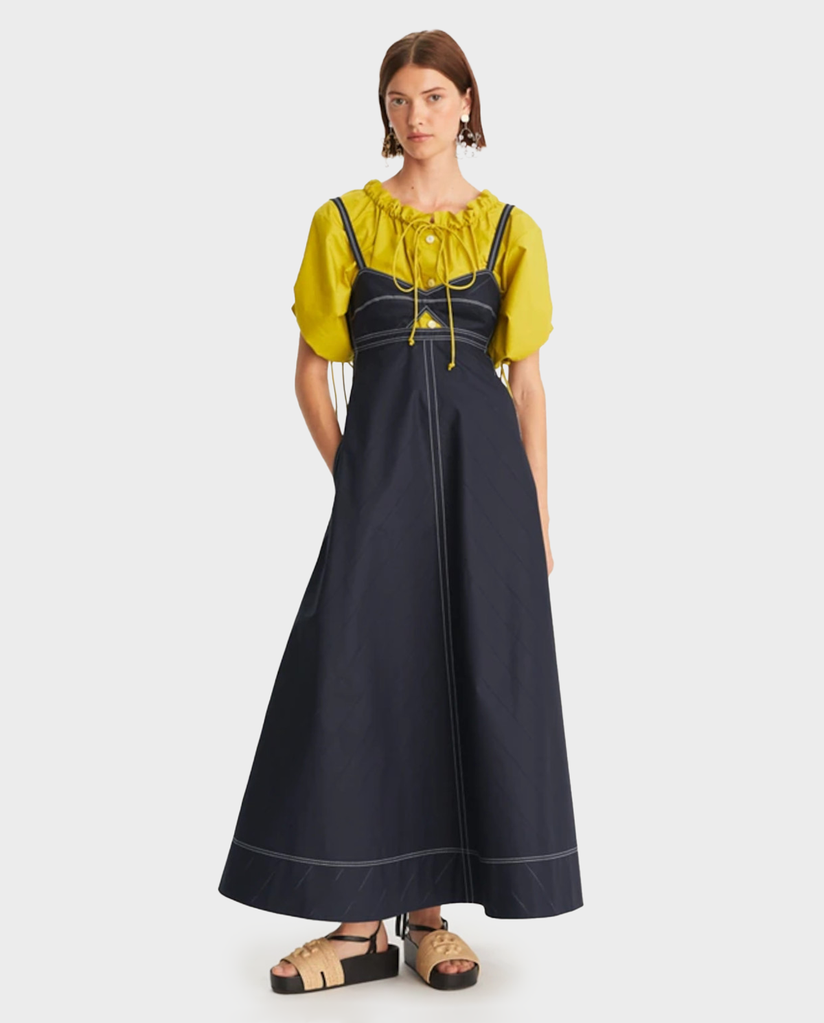 Granatowa sukienka maxi - Image #3