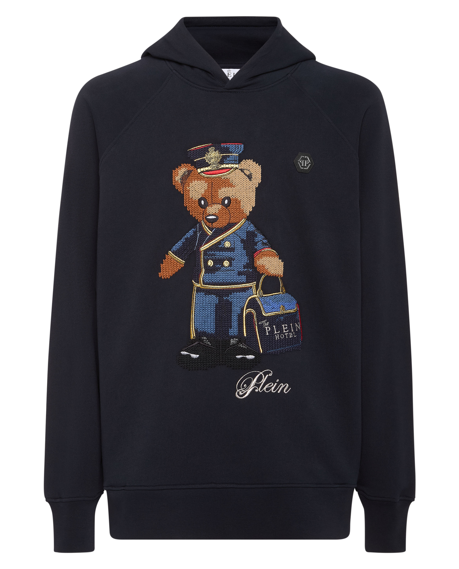 Granatowa bluza z kapturem Teddy Doorman - Image #5