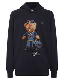Granatowa bluza z kapturem Teddy Doorman - Image #5