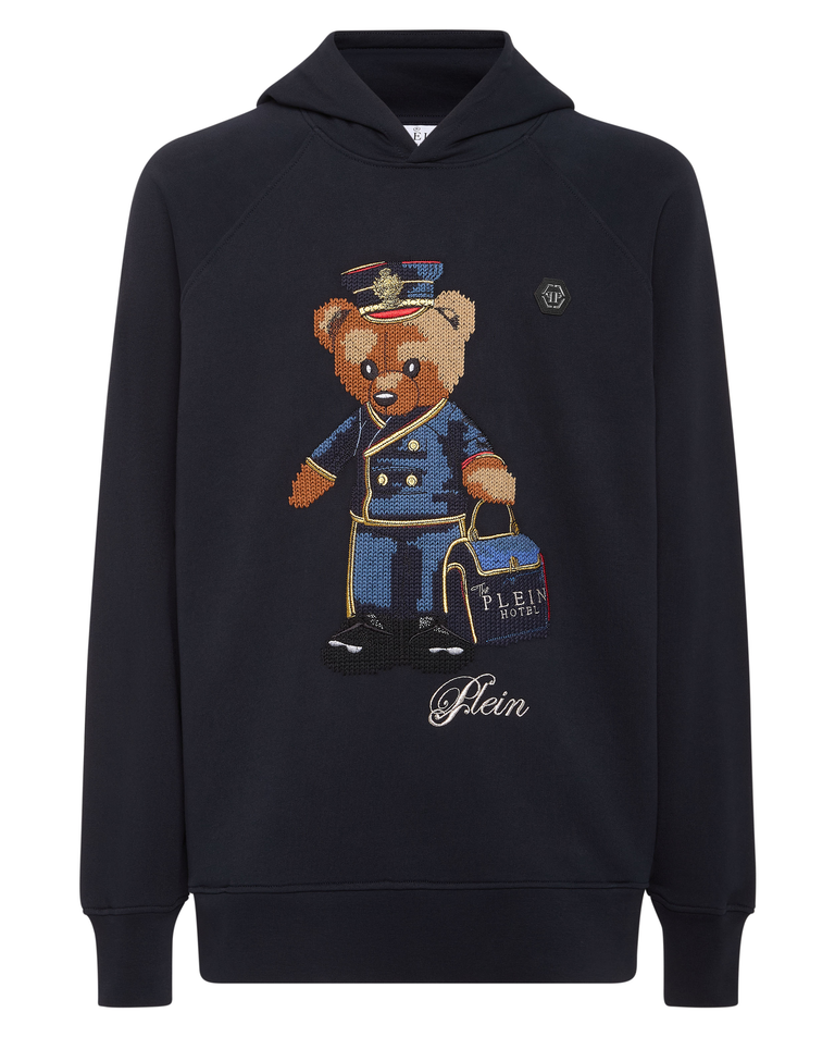 Granatowa bluza z kapturem Teddy Doorman - Image #5