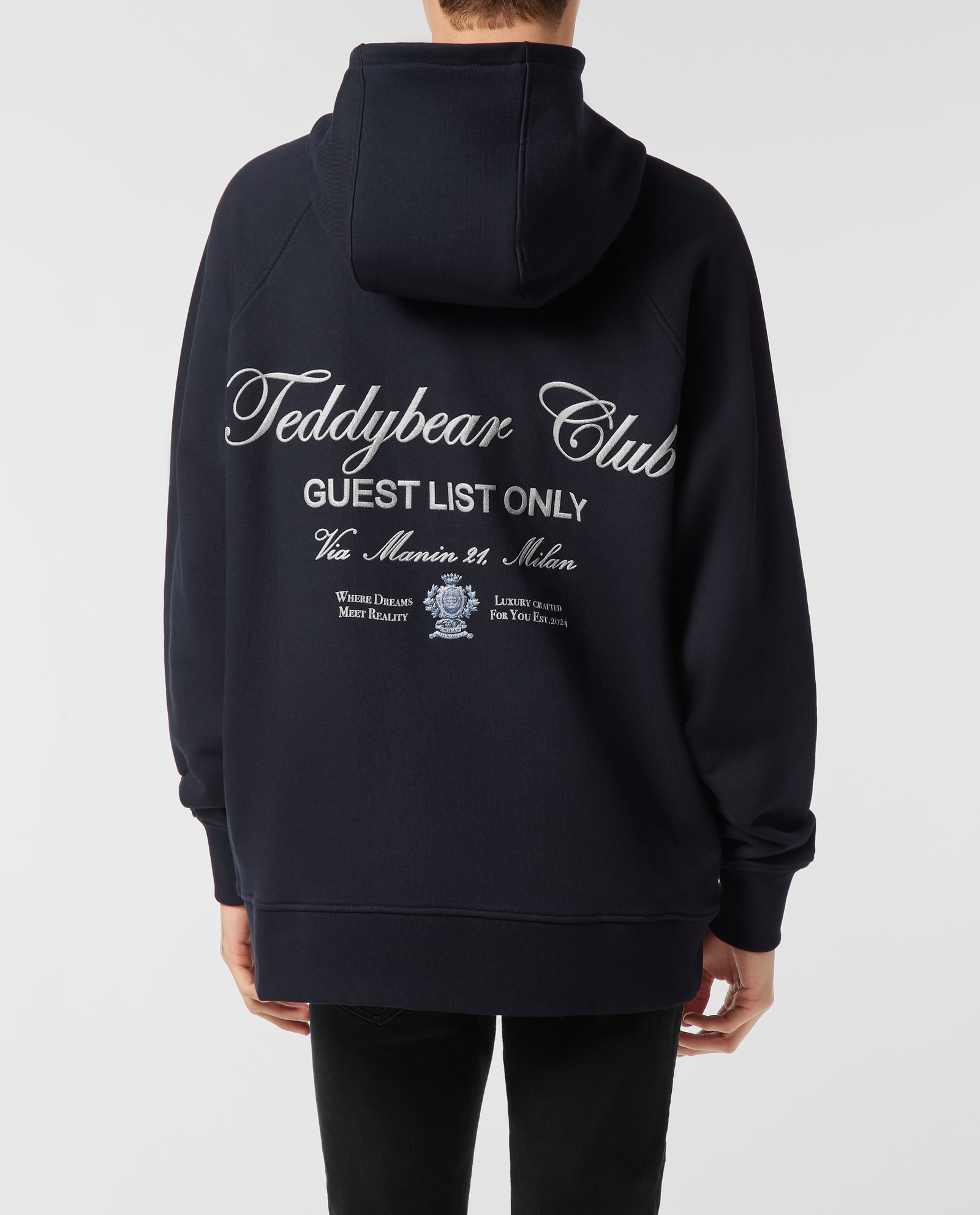 Granatowa bluza z kapturem Teddy Doorman - Image #1