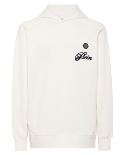 Biała bluza z kapturem Signature - Image #5