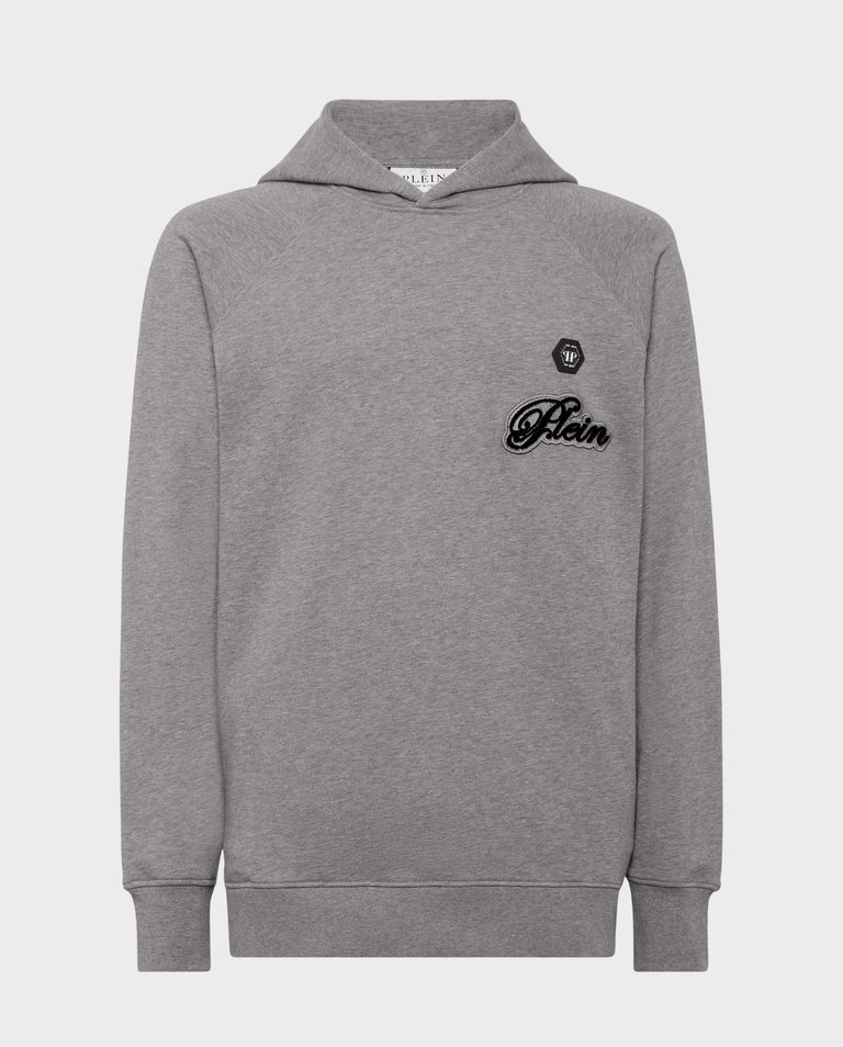 Szara bluza z kapturem Signature