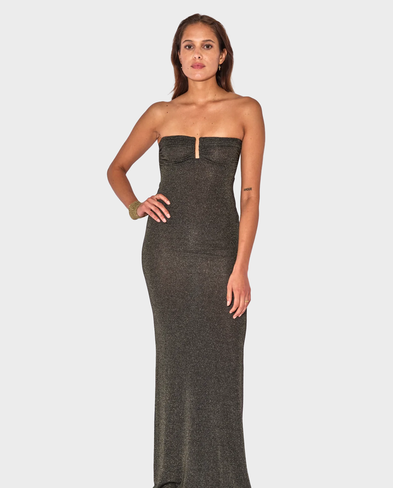 Czarna maxi sukienka Lana - Image #0