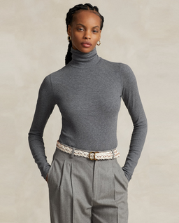 Szary golf Slim Fit z logo - Image #0