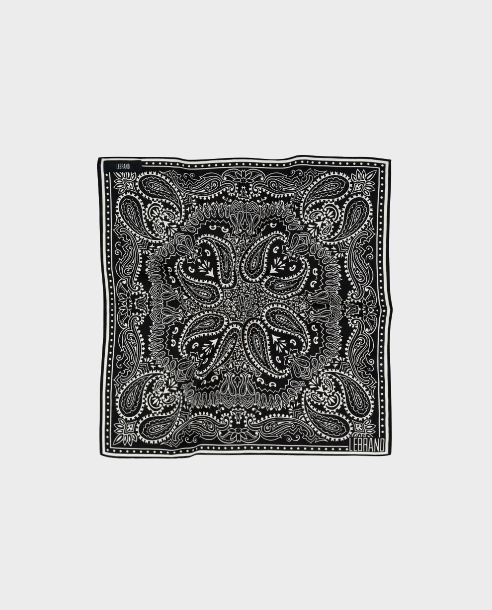 Czarna mini bandana z printem - Image #2