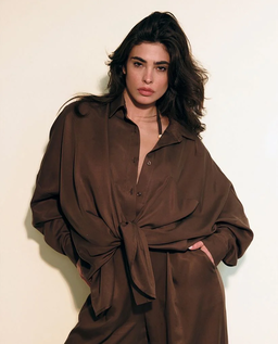 Koszula oversize Palermo Chocolate Petite - Image #0
