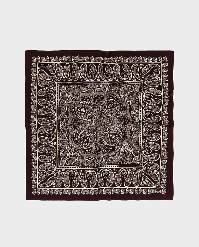Bordowa bandana z printem - Image #2