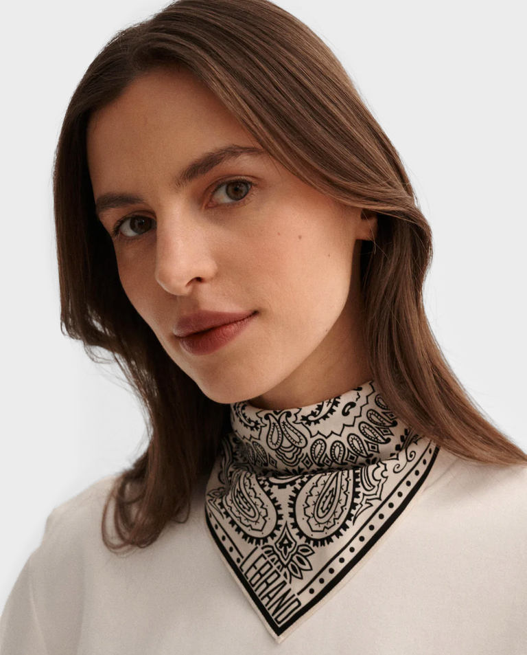 Bandana mini ecru z printem - Image #0