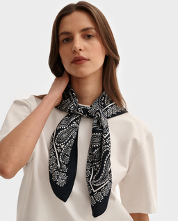 Granatowa bandana z printem - Image #0