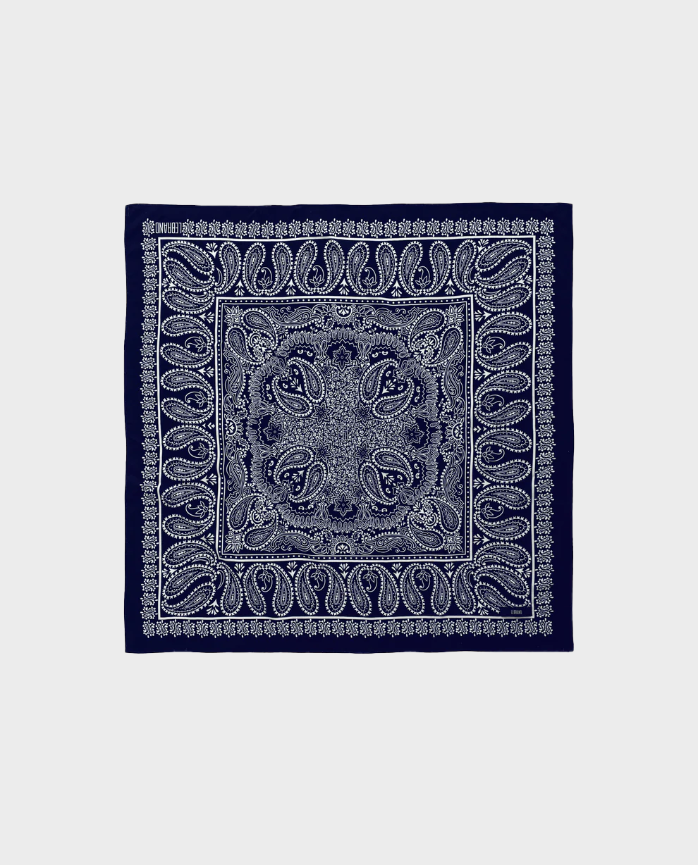 Granatowa bandana z printem - Image #3