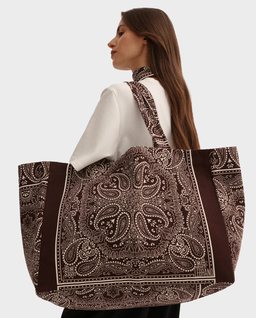 Duża bordowa torba shopper Capri - Image #2
