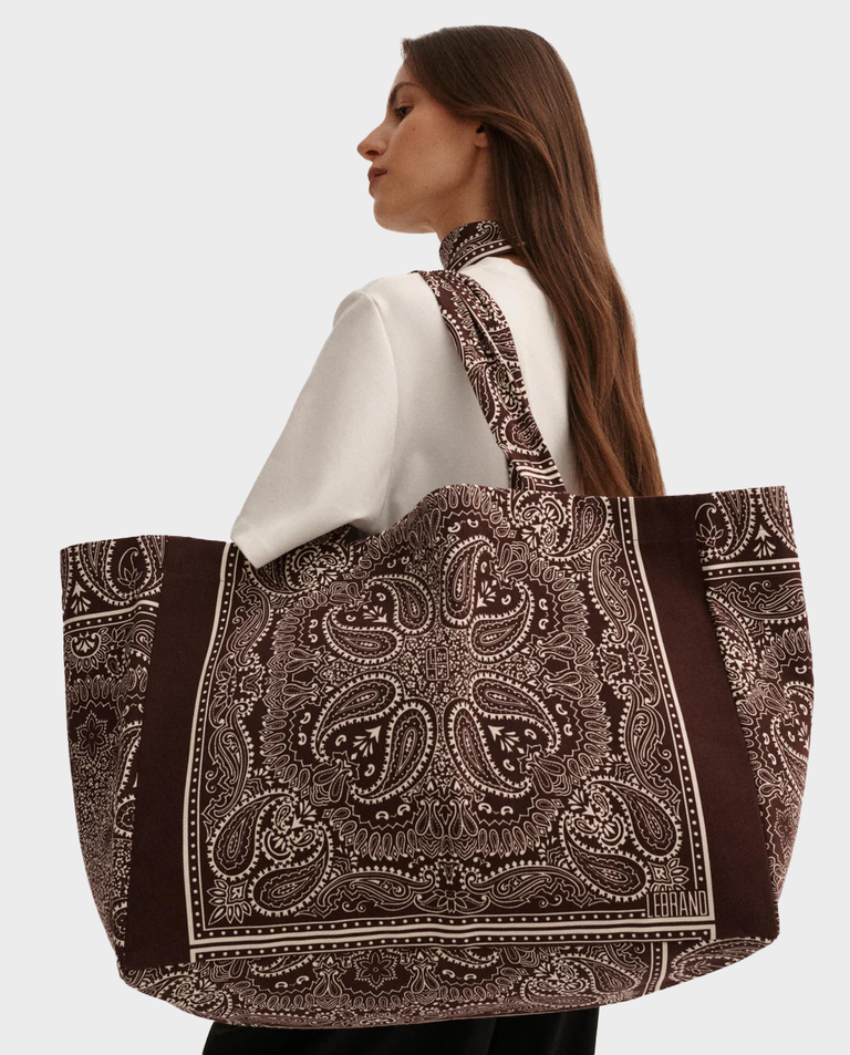 Duża bordowa torba shopper Capri - Image #2