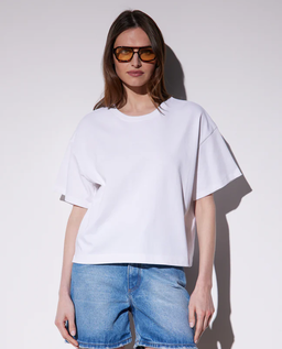 Biały t-shirt oversize Lucie - Image #0