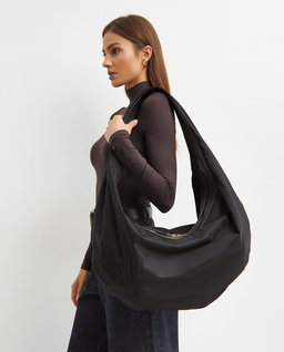 Czarna torebka hobo Olivia XL - Image #1