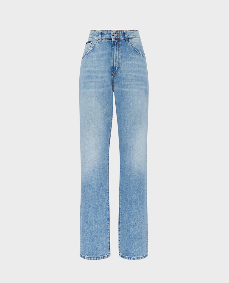 Niebieskie jeansy Straight Fit
