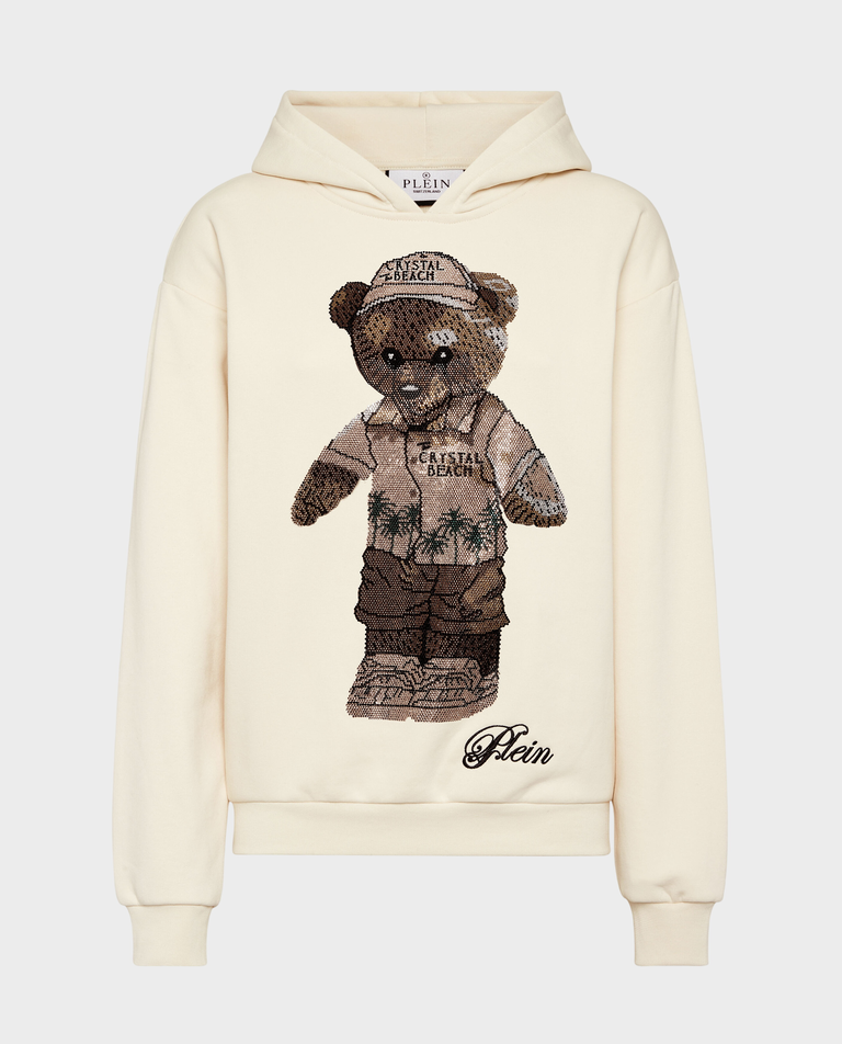 Beżowa bluza z kapturem Teddy Beach - Image #1