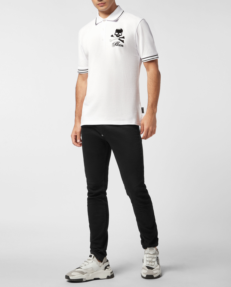 Biała koszulka polo Skull & Bones - Image #2