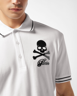 Biała koszulka polo Skull & Bones - Image #4