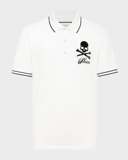 Biała koszulka polo Skull & Bones - Image #1