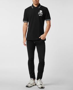Czarna koszulka polo Skull & Bones - Image #2