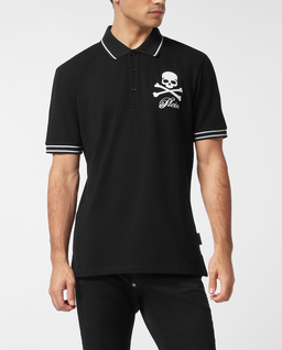 Czarna koszulka polo Skull & Bones - Image #0