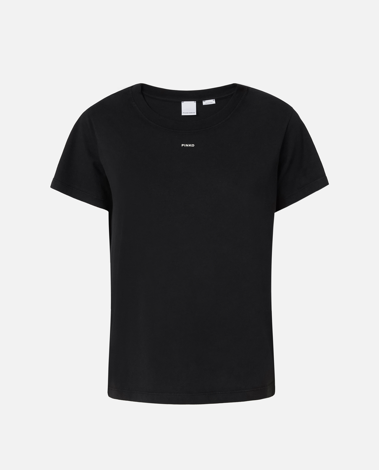 Czarny t-shirt z mini logo - Image #0
