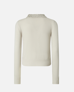 Beżowe sweter z aplikacją - Image #1
