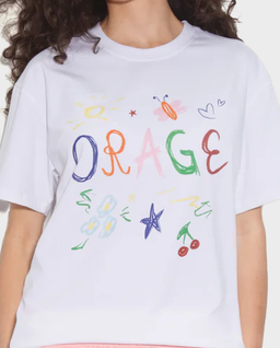 Bawełniany t-shirt z kolorowym nadrukiem - Image #1