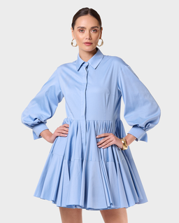 Niebieska mini sukienka z bawełny Celinea - Image #0