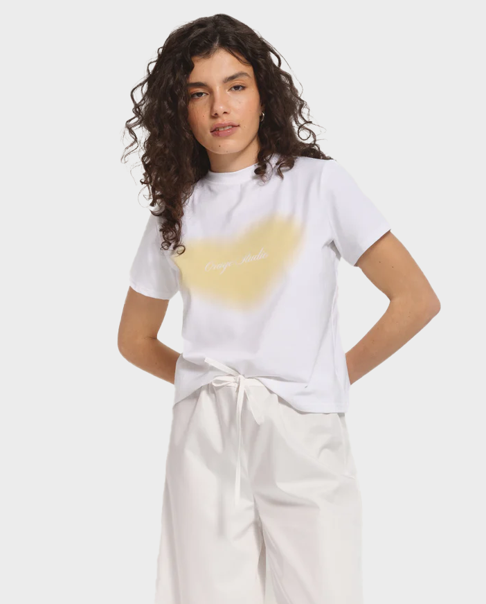 T-shirt z nadrukiem Yellow Heart - Image #0